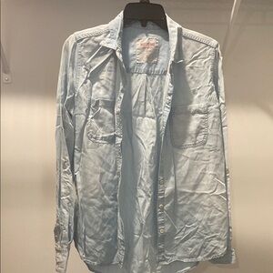 Mossimo Supply Co. Blue Casual Button Down Shirt